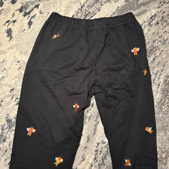 Teddy Fresh Black Embroidered Angel Teddy Bear Jogger Sweatpants - Picture 4 of 10